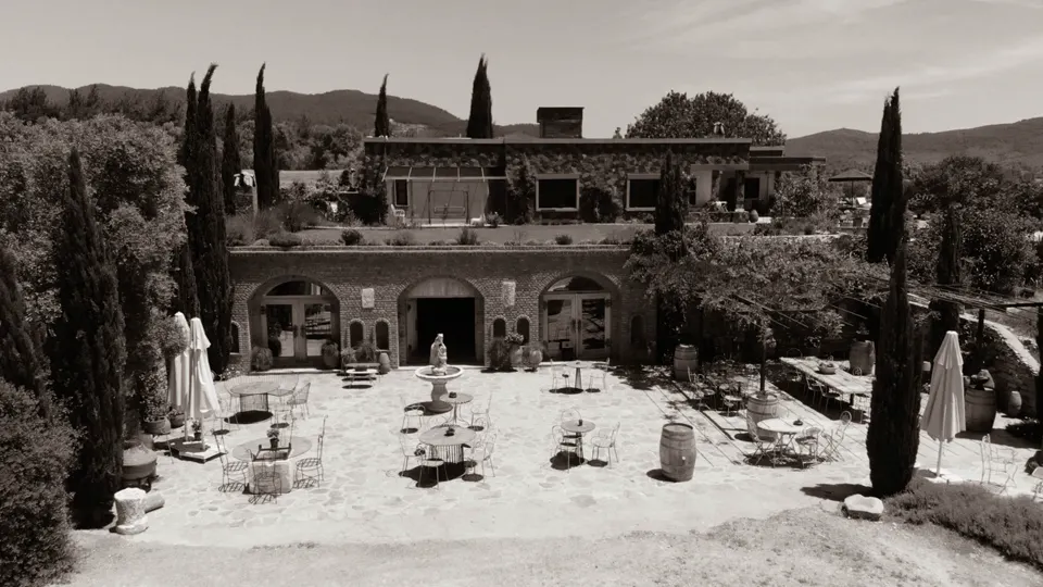 The courtyard of the main house